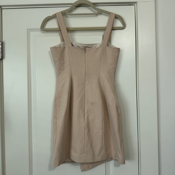 Finders Keepers 4 Khaki Tia Mini Dress ~ Asymmetric Button Front Y2K Preppy - Picture 3 of 8